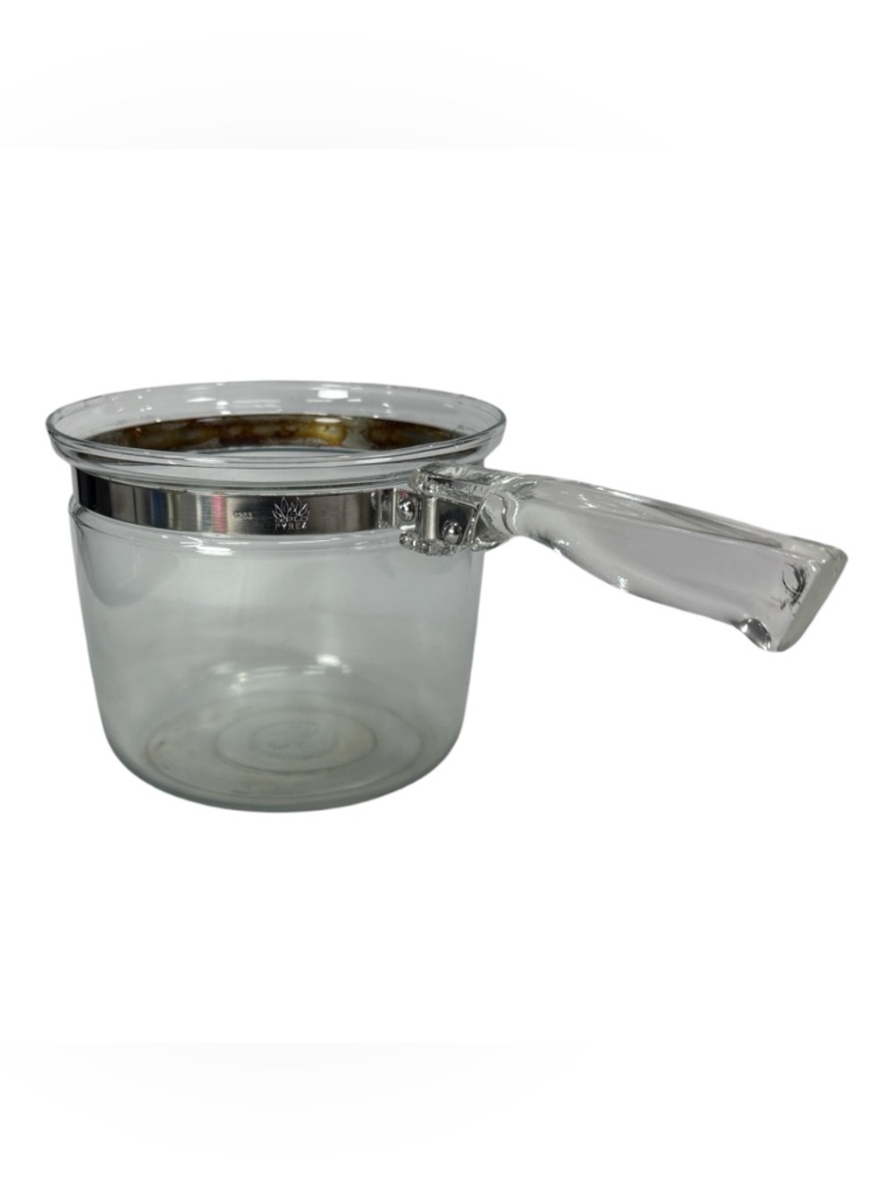 Vintage Pyrex Glass Double Boiler Bottom Pot Only #6283-L 1 1/2 Qt Flameware USA